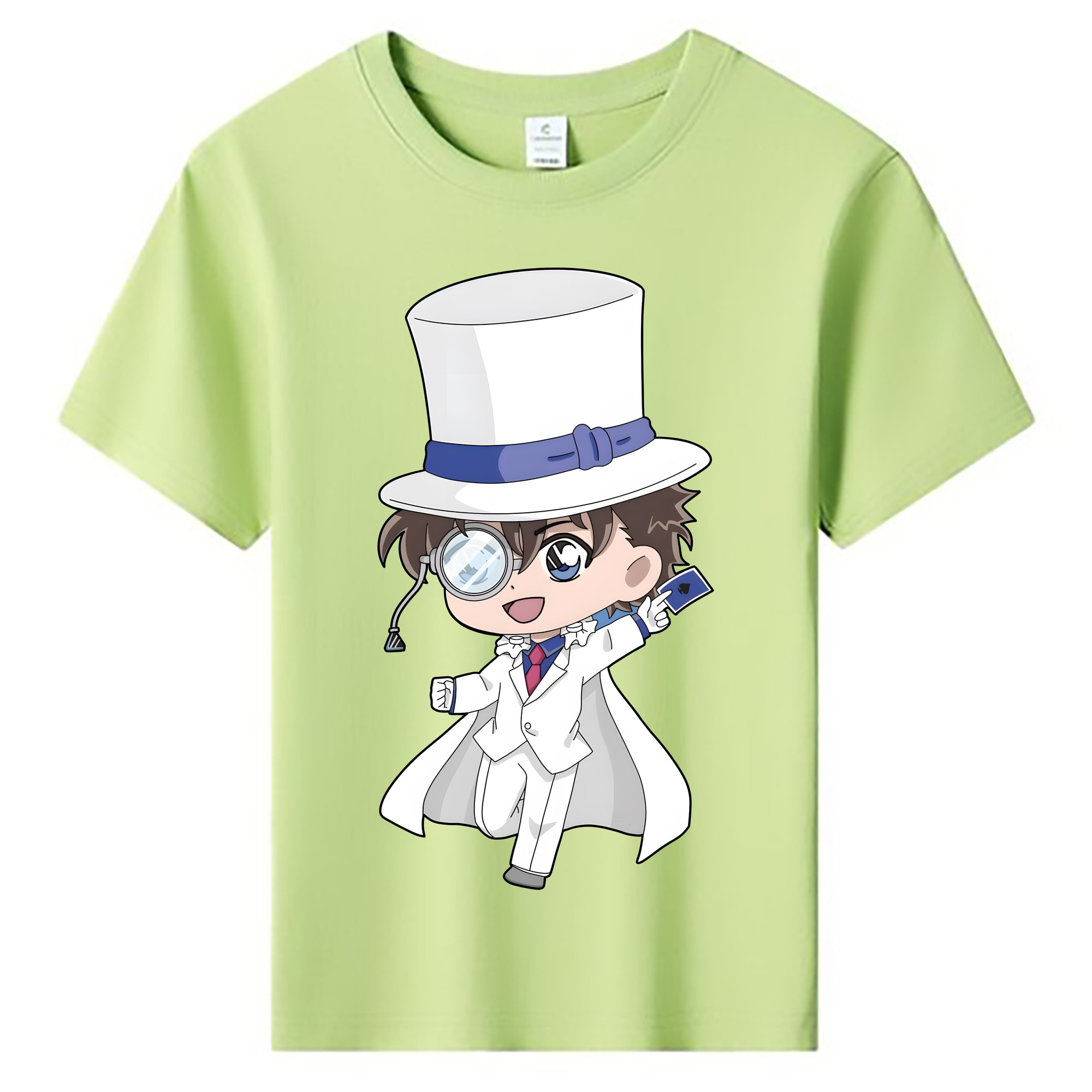 （画像用） 名探偵コナン くろば かいと Detective Conan Kuroba Kaito 綿100％キッズTシャツ（フロントプリント）